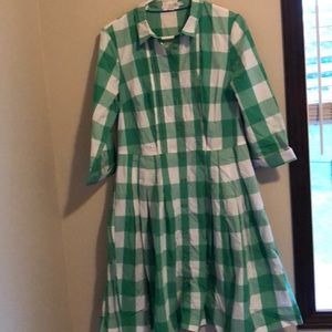 Boden shirtdress 10r green